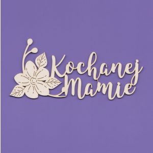 Tekturka Crafty Moly Napis G6 - Kochanej mamie, z kwiatkami